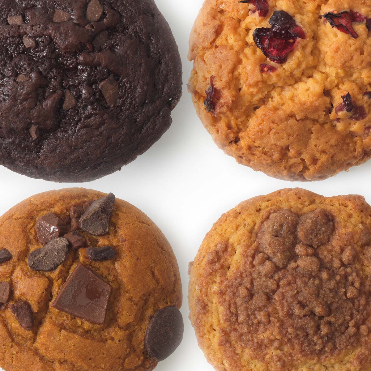 WiO Muffin Selection 4-Pack (Cranberry, Pumpkin, Chocolate, Cinnamon)