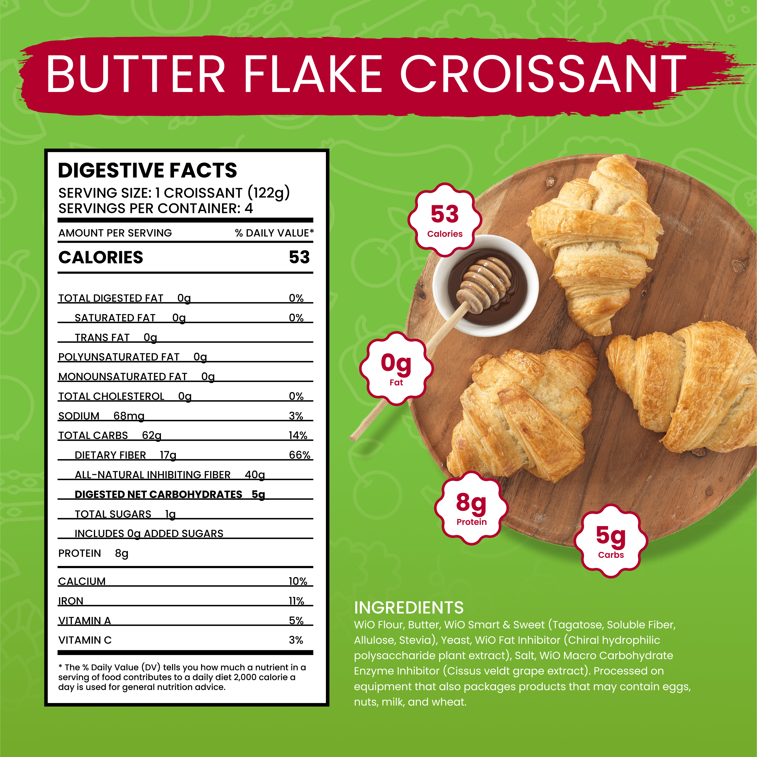 WiO Butter Flake Croissants (4-Pack)