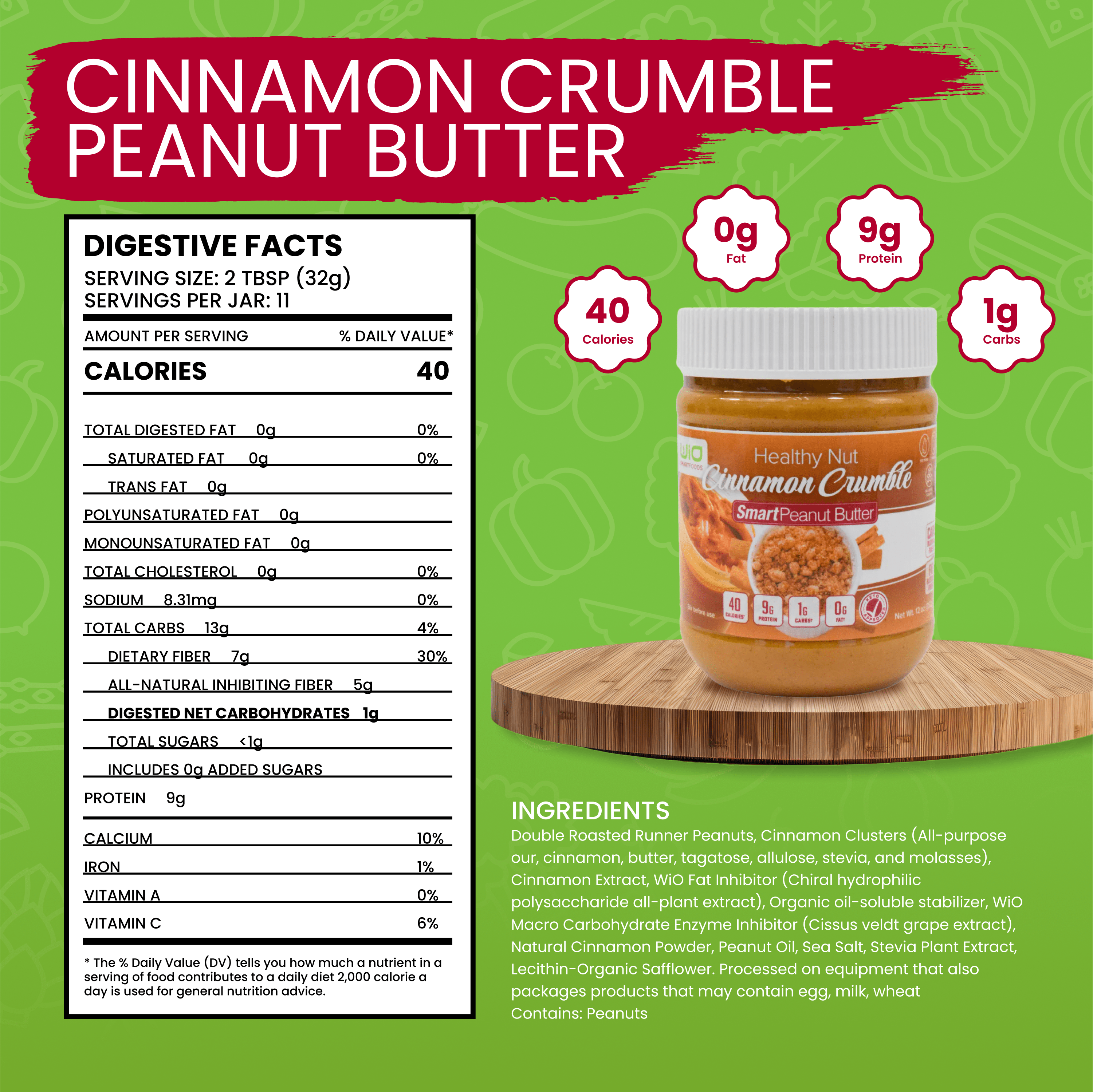WiO Cinnamon Crumble Peanut Butter